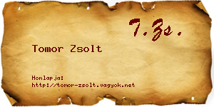 Tomor Zsolt névjegykártya