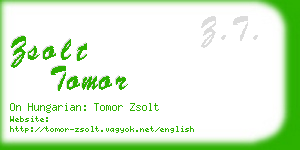 zsolt tomor business card